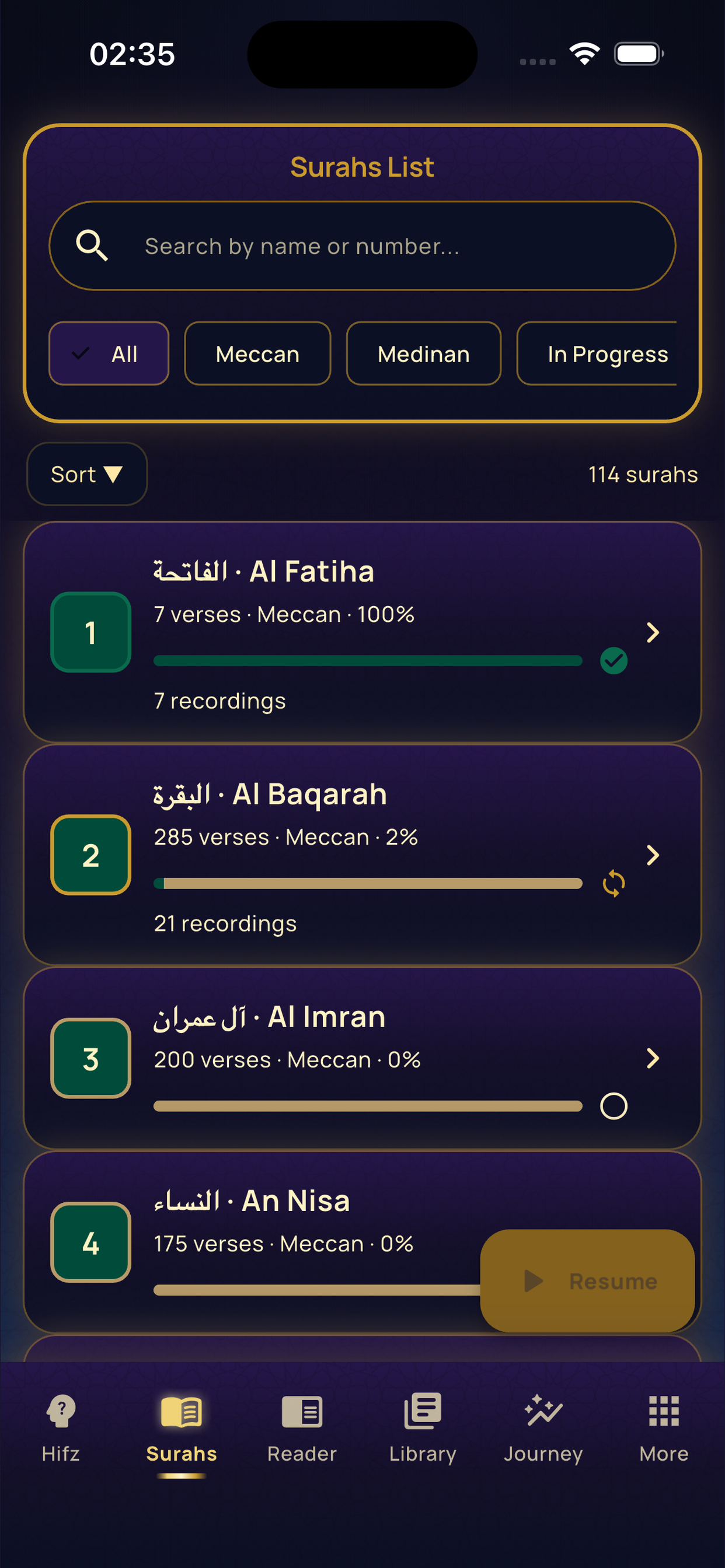 App screens 5